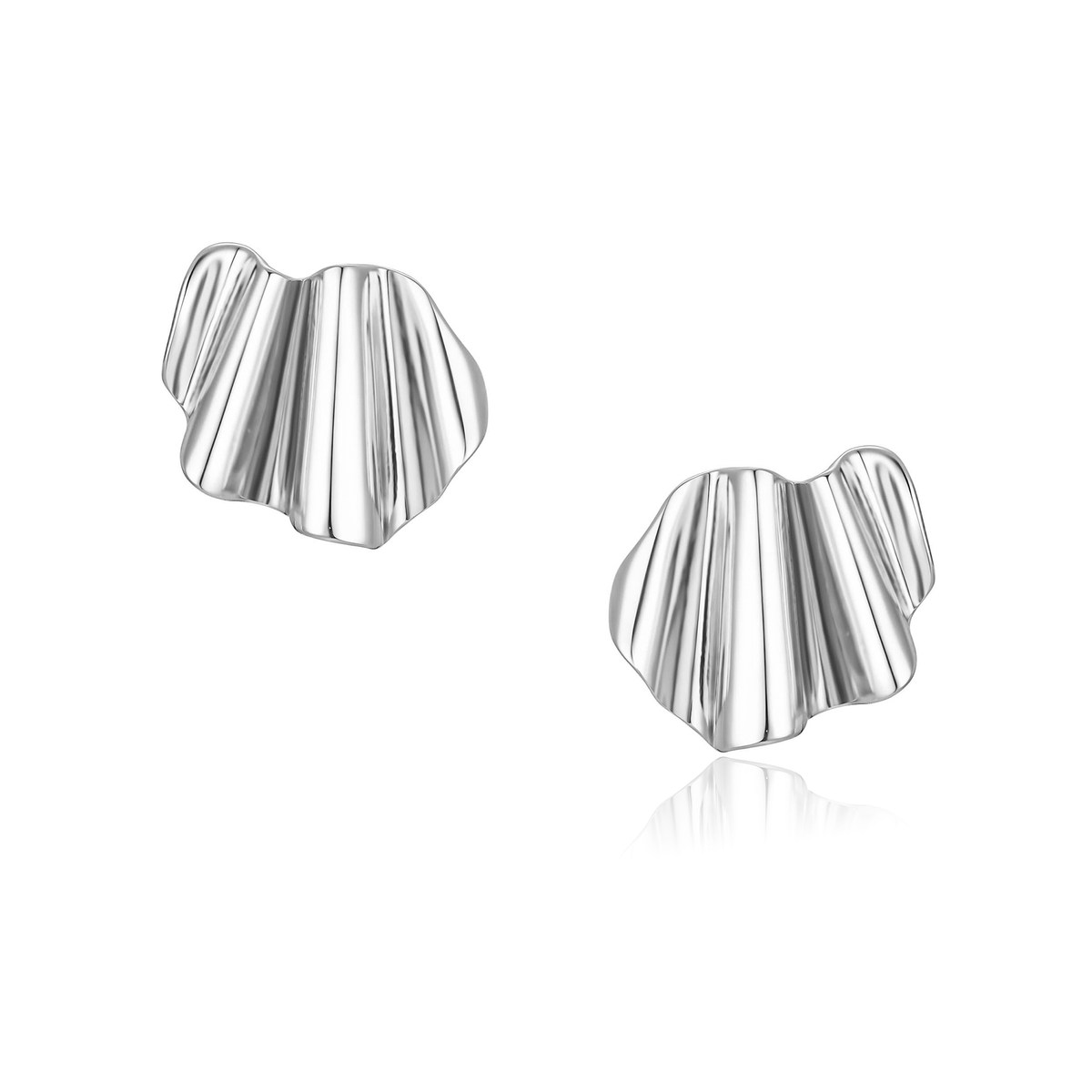 Natalie Statement Studs: Silver