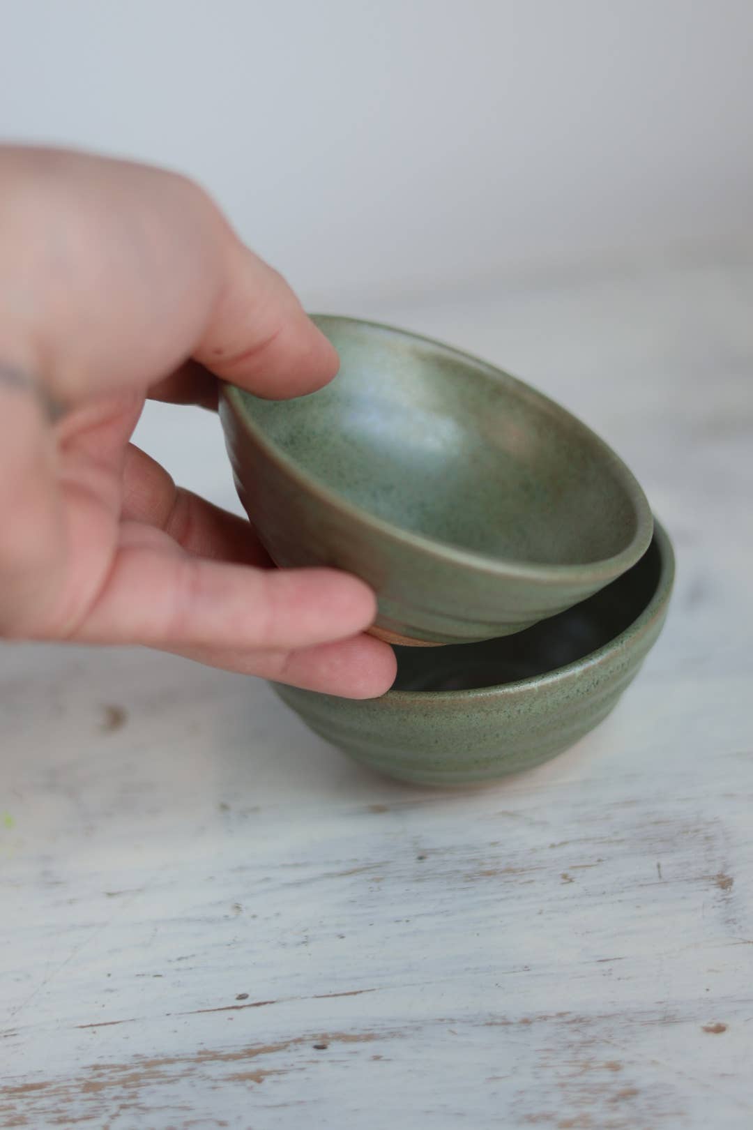 Handmade Ceramic Mini Bowl- Green