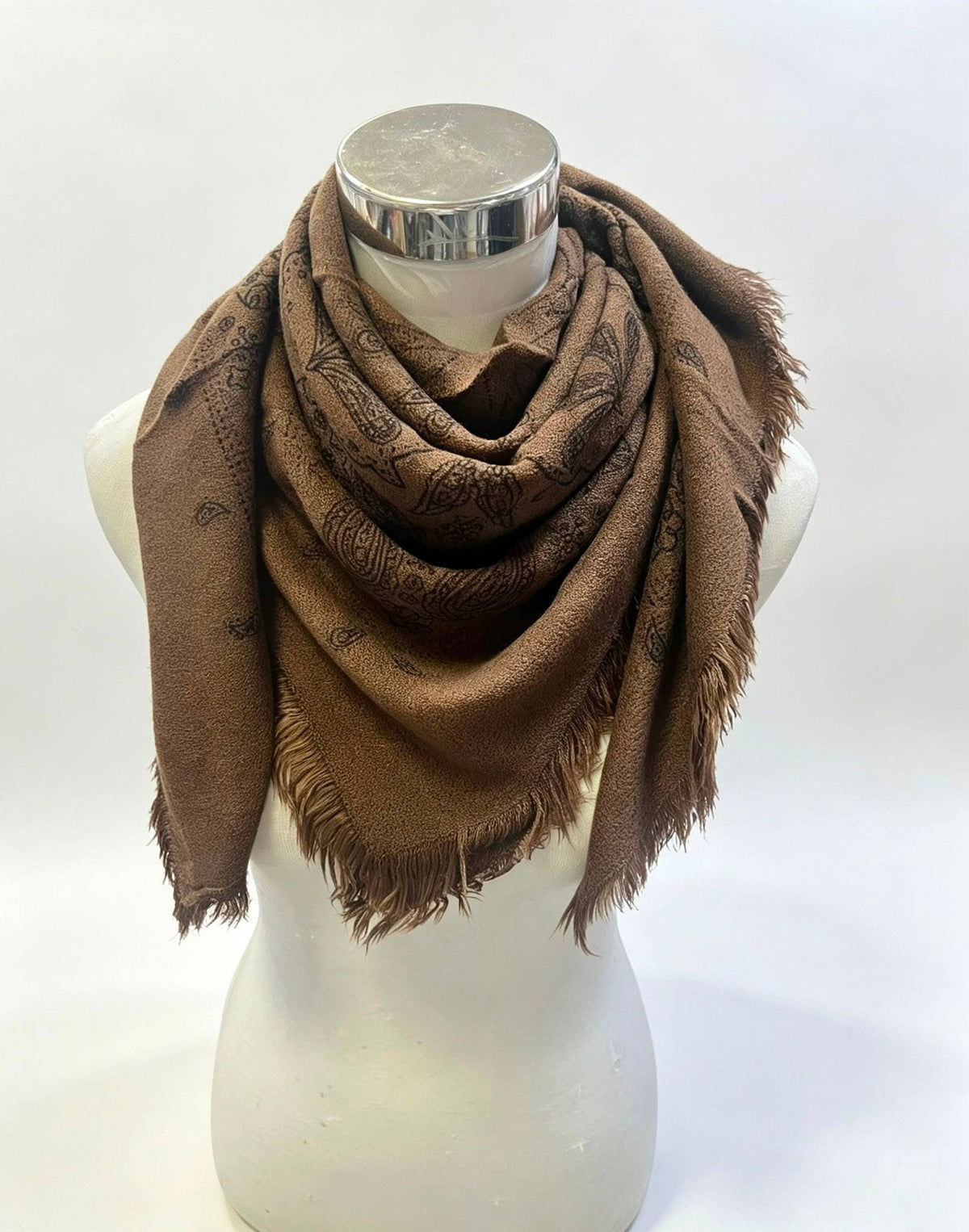Wool Blend Paisley Scarf