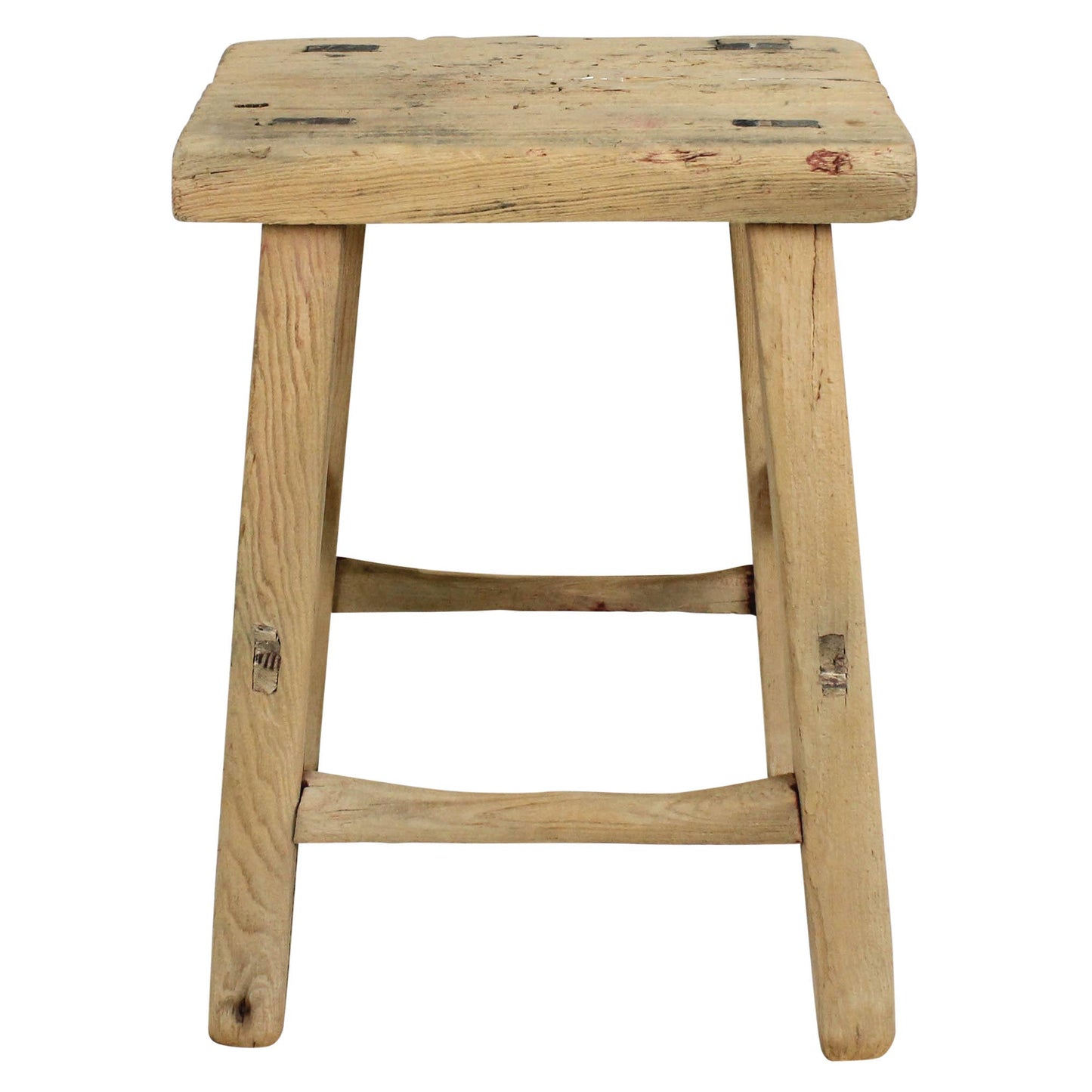 Hokkaido Rectangle Stool, Elm Wood