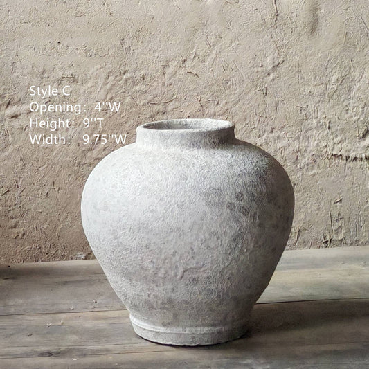 Textured Terracotta Vase