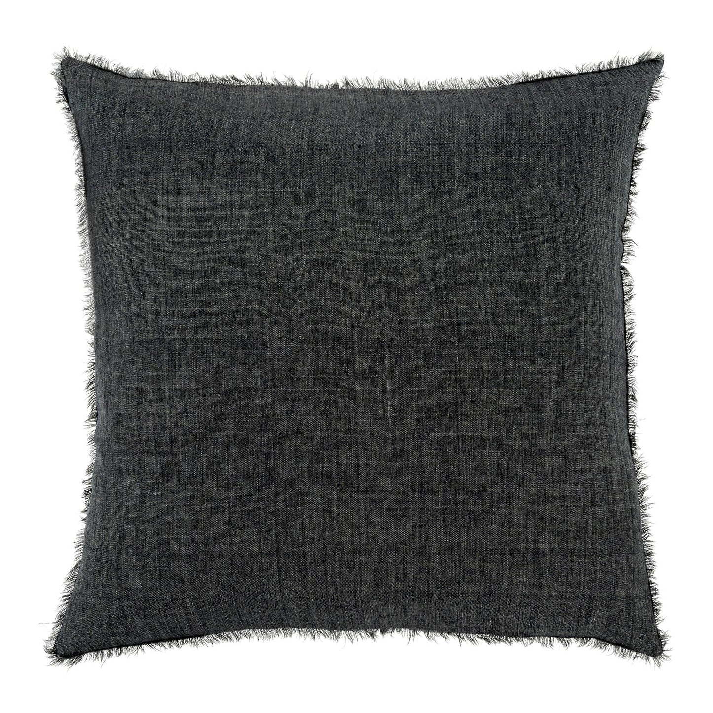 Lina Linen Pillow Charcoal- 24"