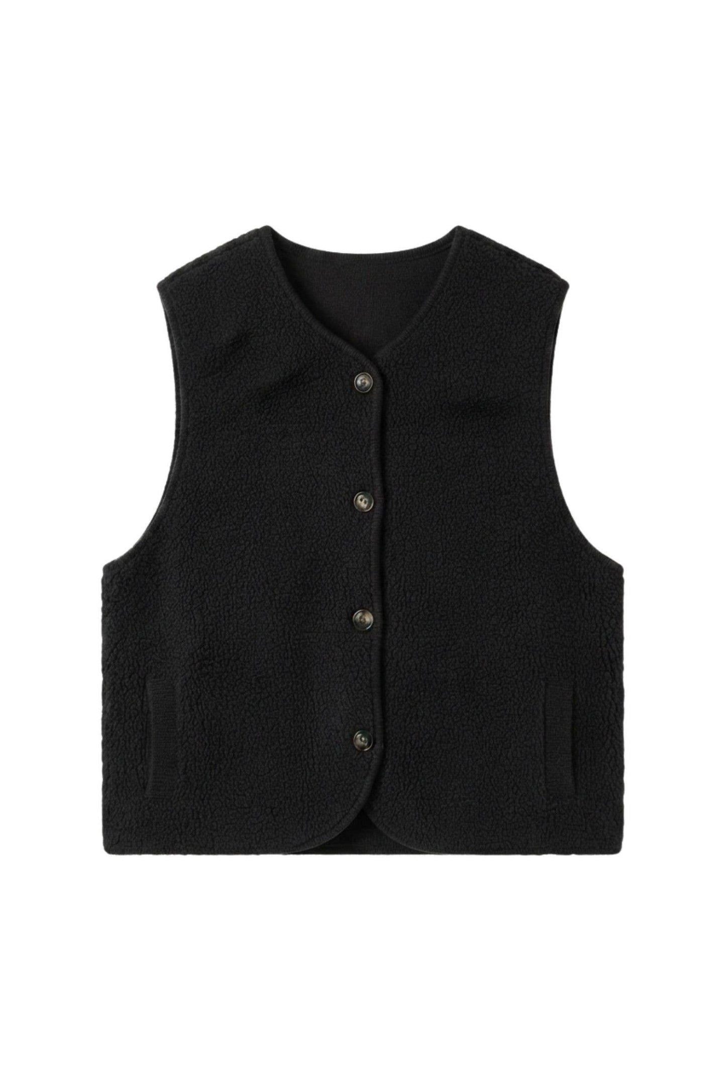 100% merino wool fleece vest- one size