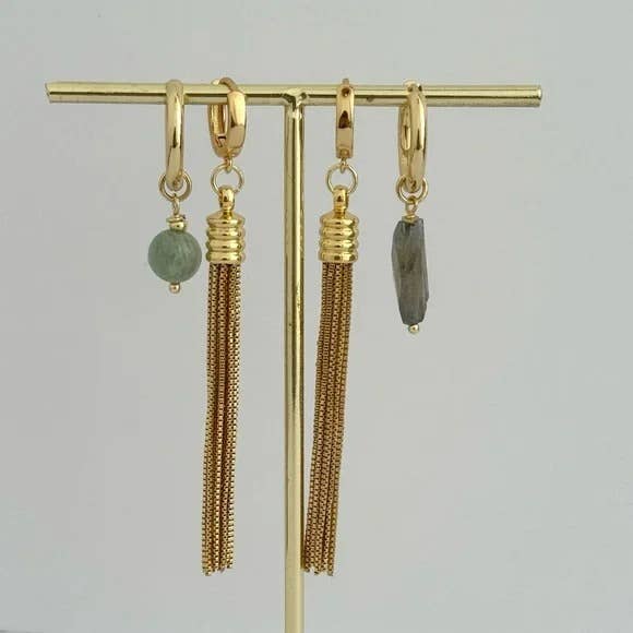 Little Fringe Huggie Hoop Earrings