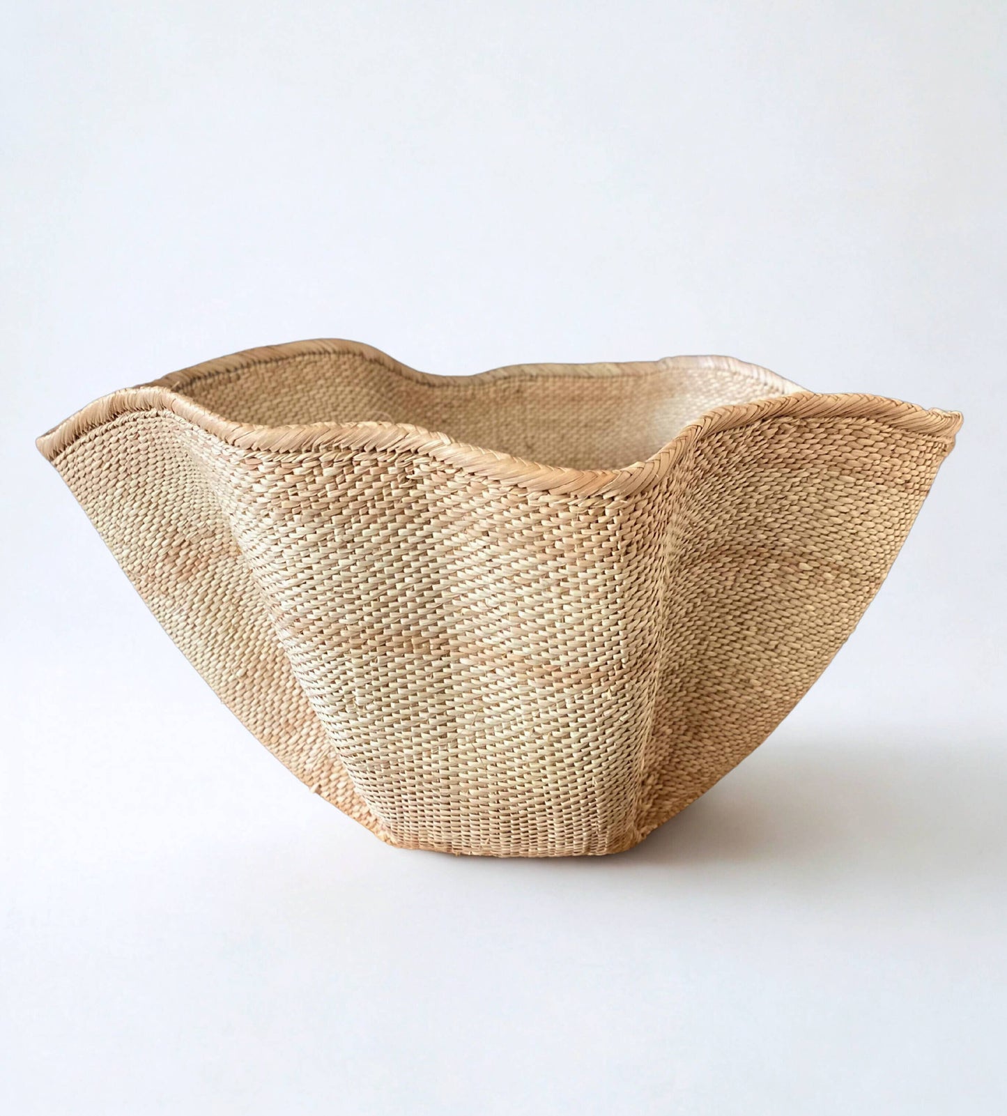 Wavy Palm Leaf Basket