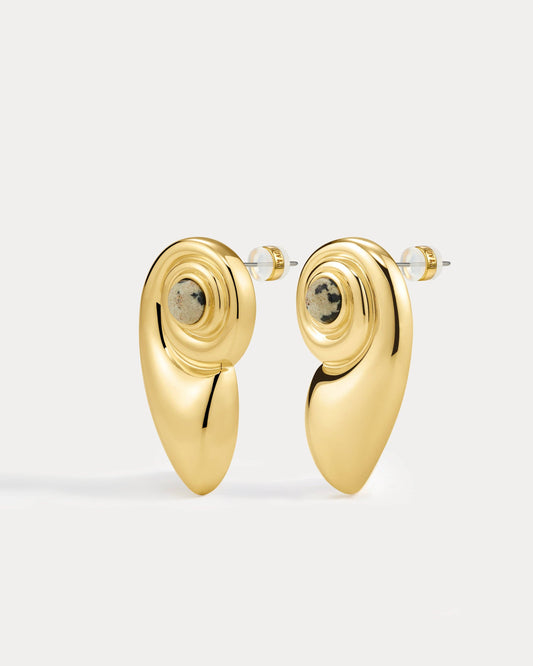 The Palma Shell Studs- Gold