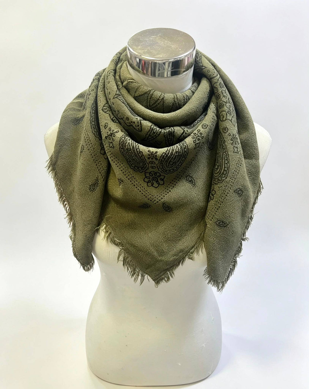Wool Blend Paisley Scarf