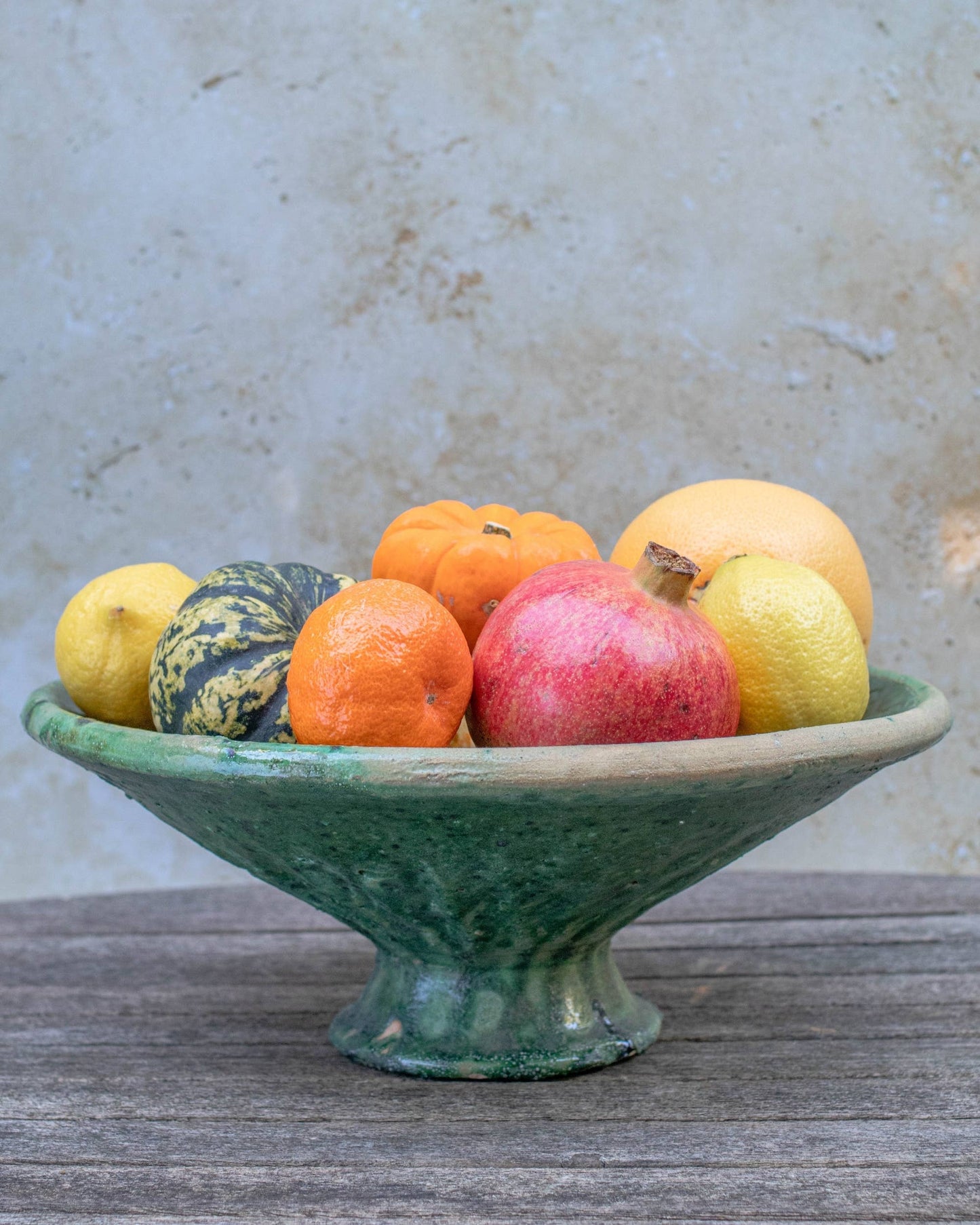 Moroccan Green Pedestal Bowl