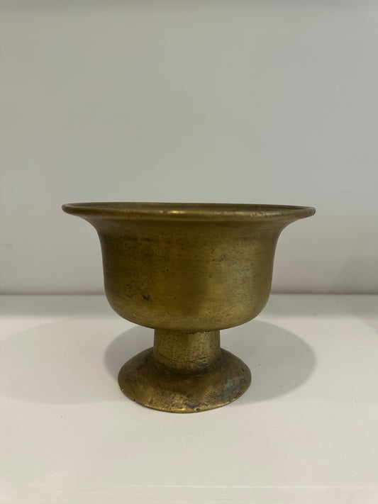 Antique Solid Brass Pedestal Bowl