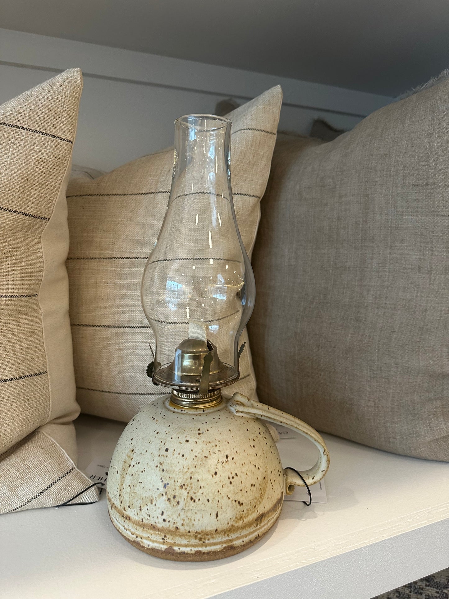 Vintage Pottery Oil Lamp