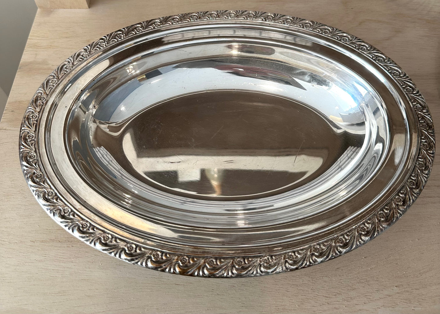 Vintage Silverplate Floral Bowl