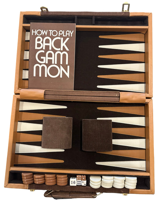 Vintage Corduroy Backgammon Set