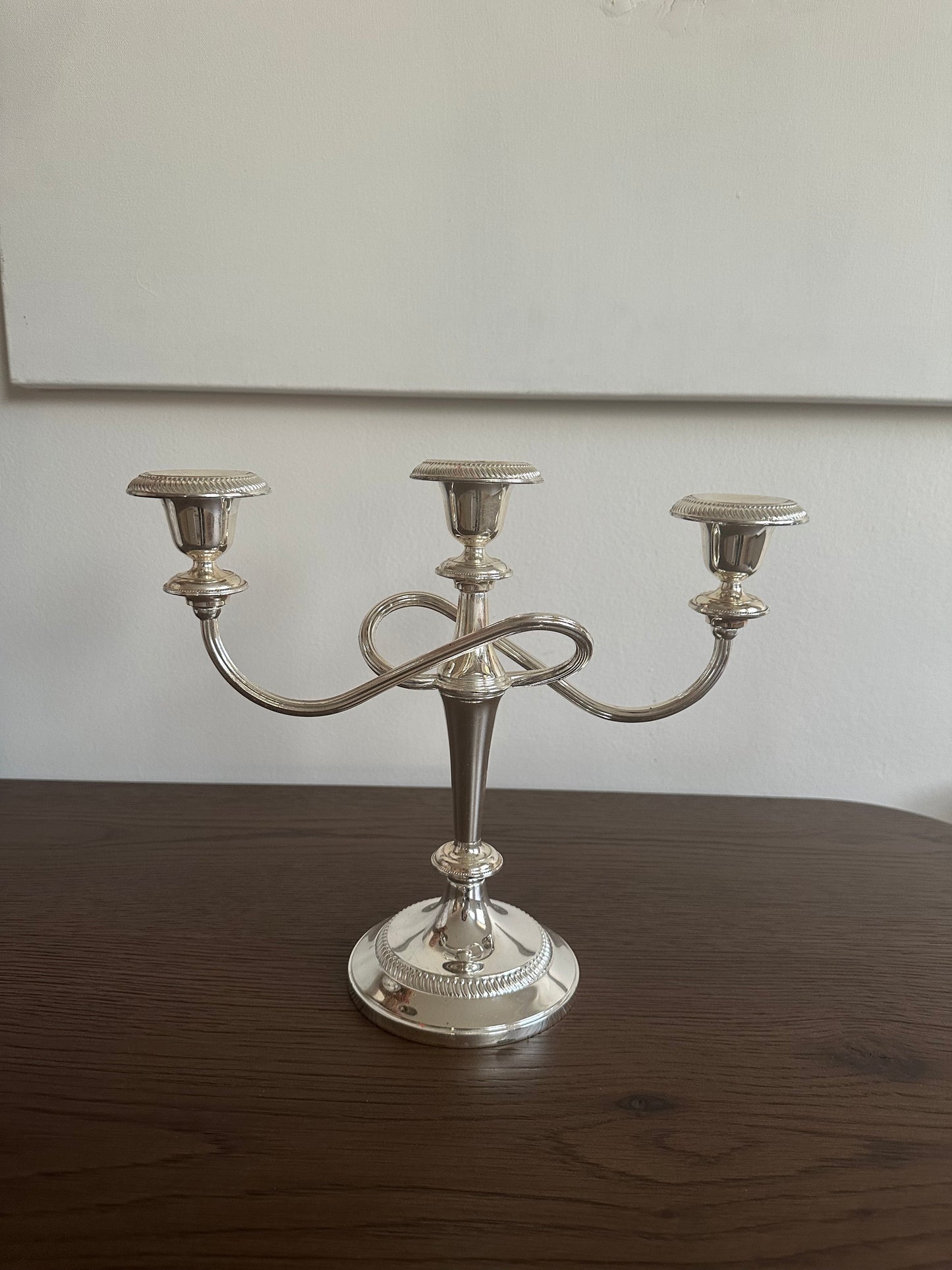 Vintage Silverplate 3-arm Candelabra