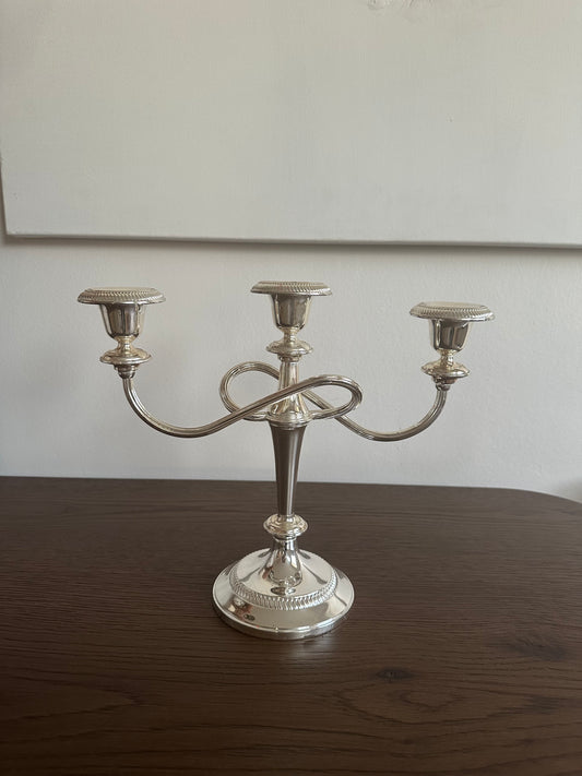 Vintage Silverplate 3-arm Candelabra