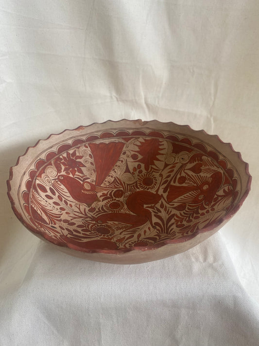 Vintage Terracotta Hand Painted Bowl