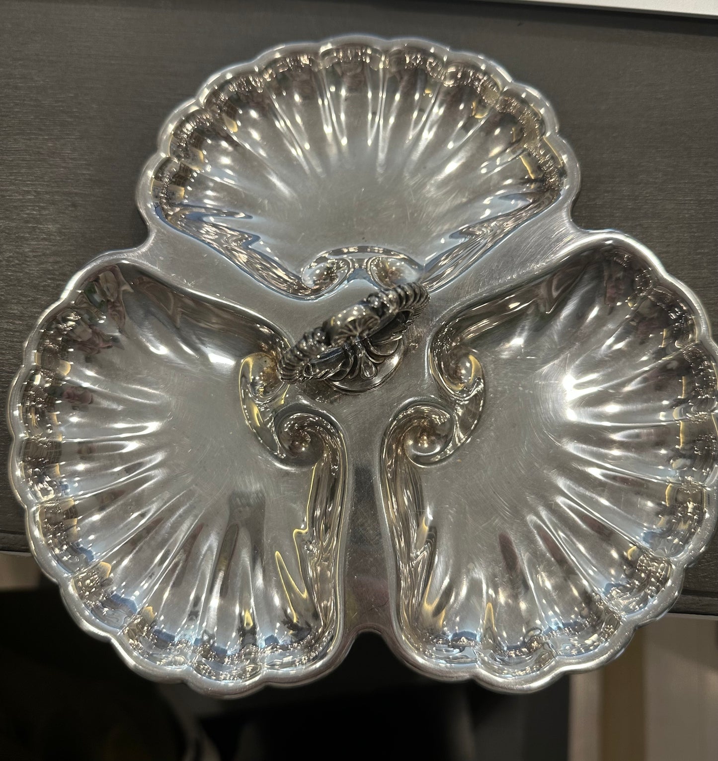 Vintage Silverplate Shell Server