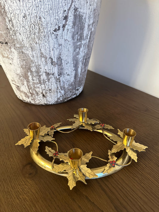 Vintage Brass Candle Holder