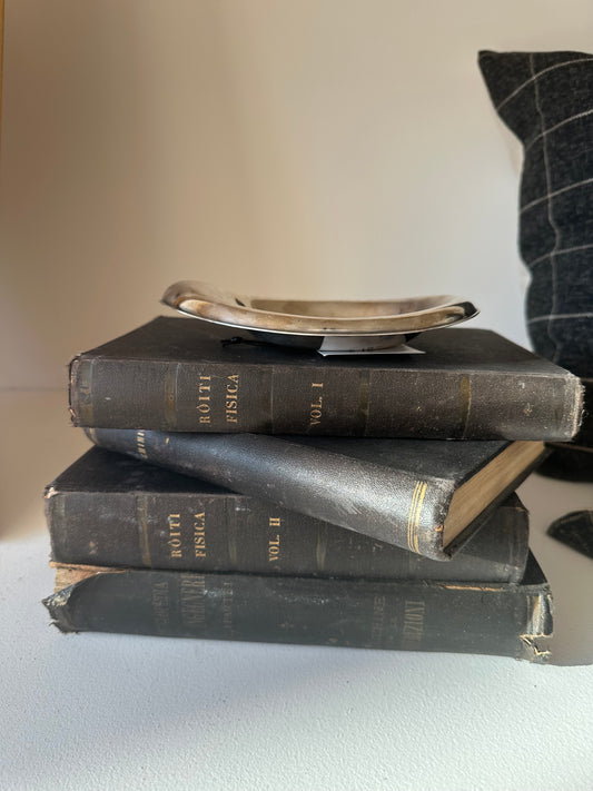 Vintage Italian Leather Bound Books