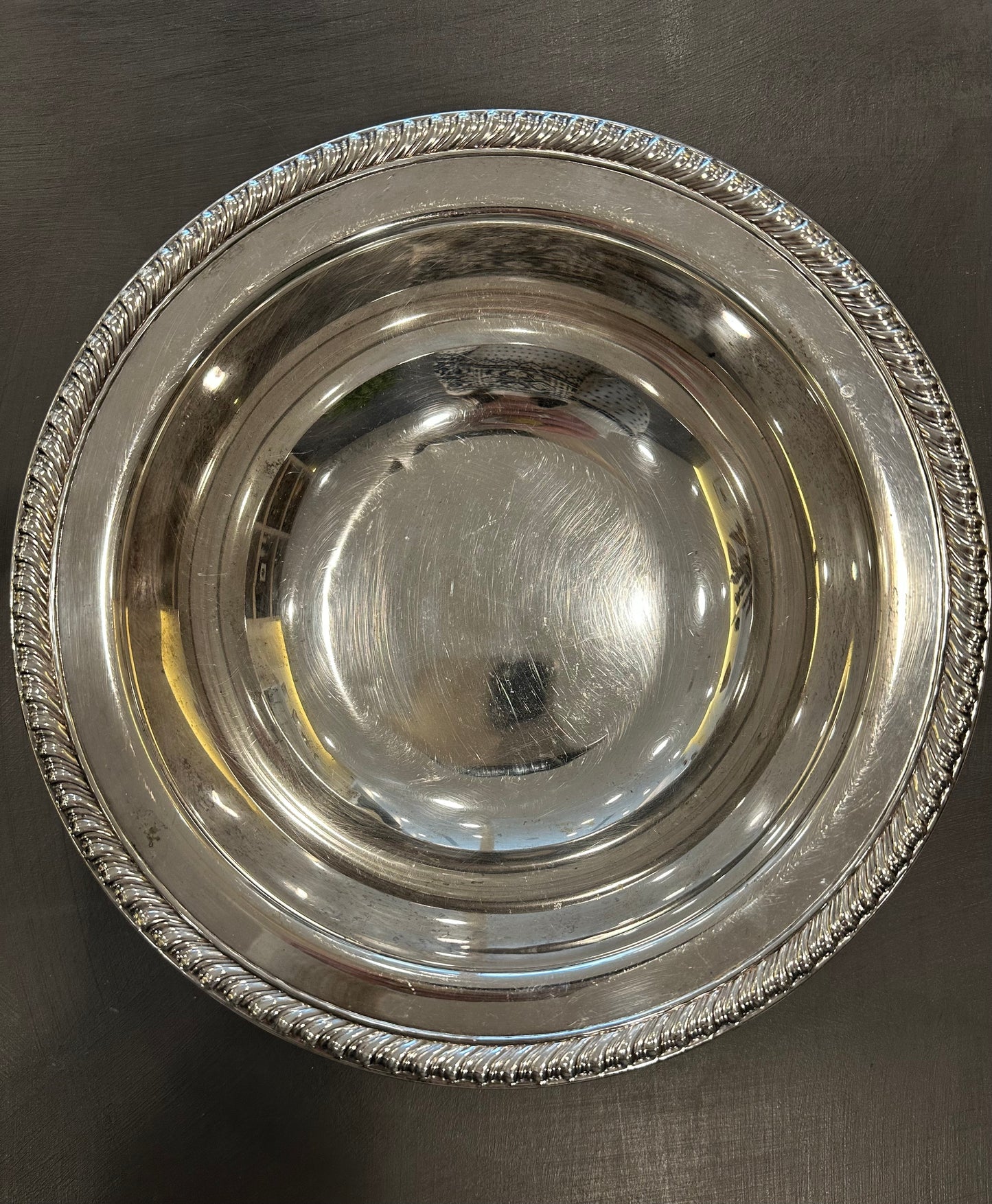 Vintage Silver Plate Bowl- 10"