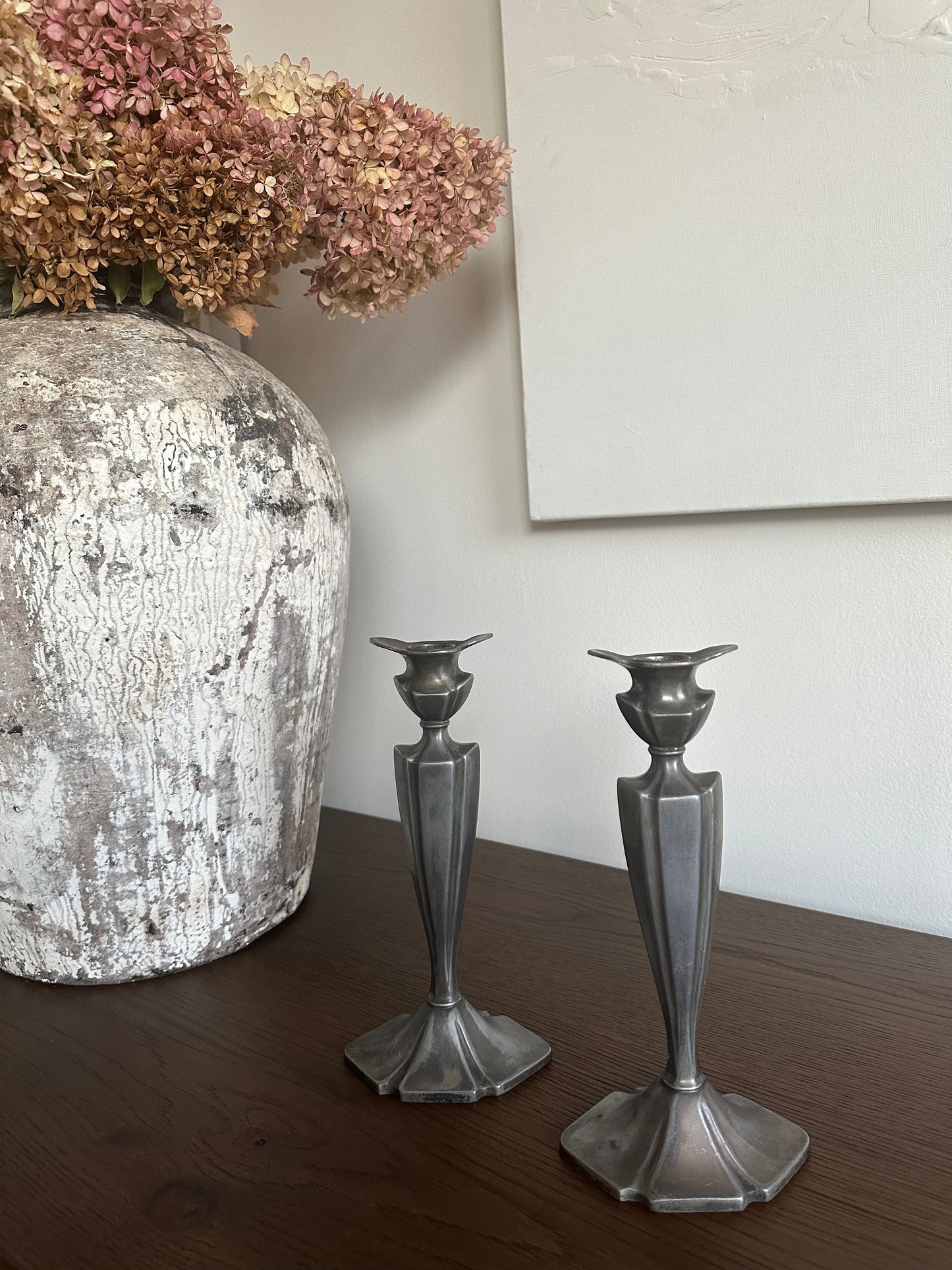 Vintage Sheffield Art Deco Candlesticks