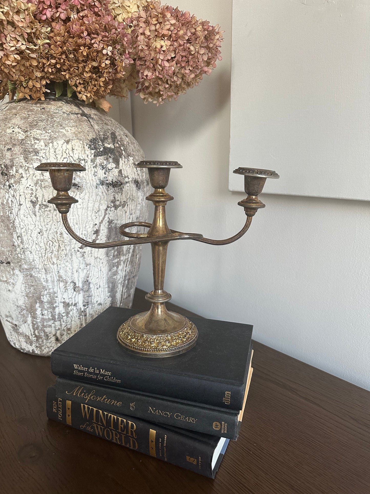 Vintage Silverplate 3-arm Candelabra