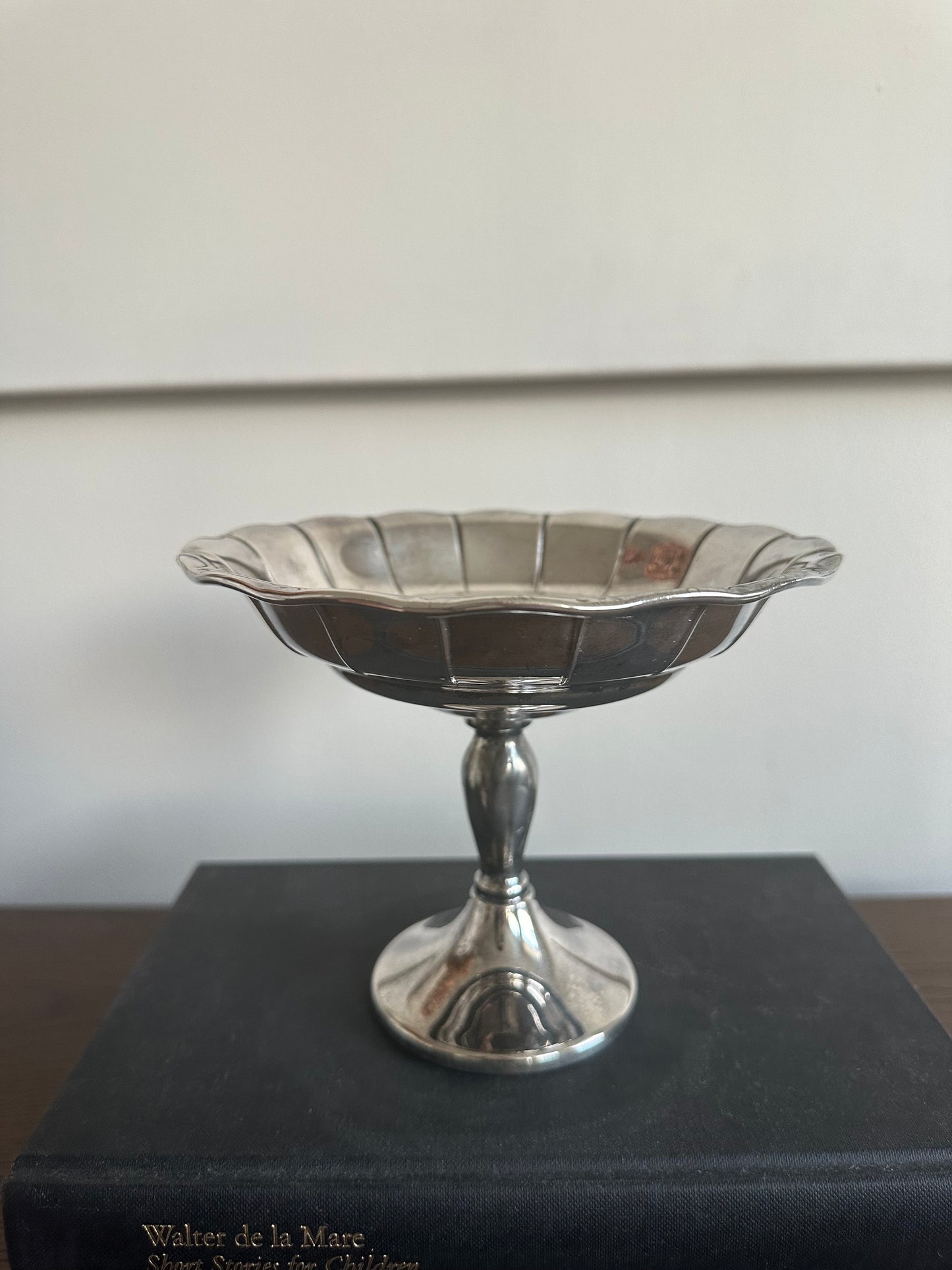 Vintage Silverplate Wavy Pedestal