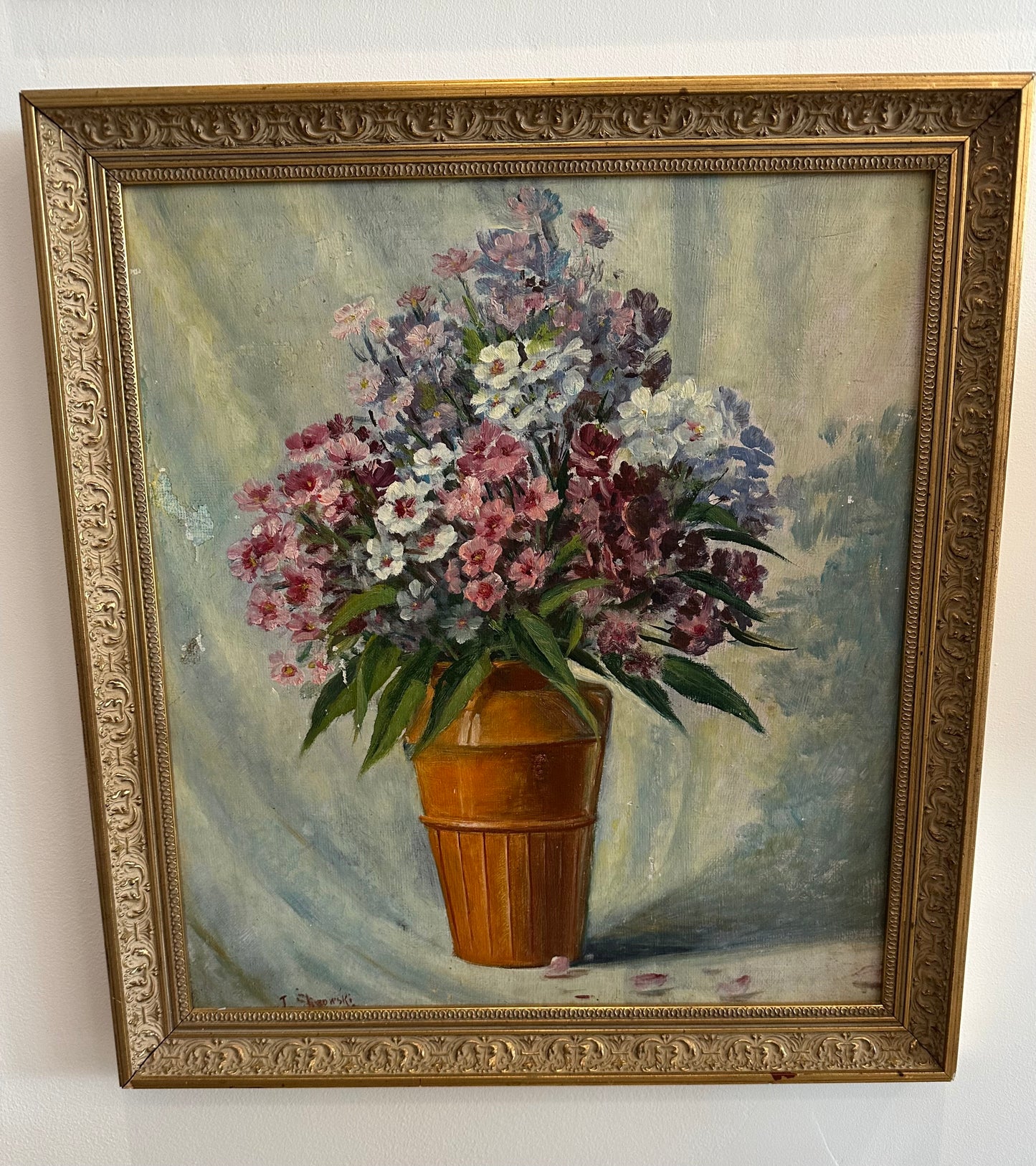 Vintage Original Floral Painting