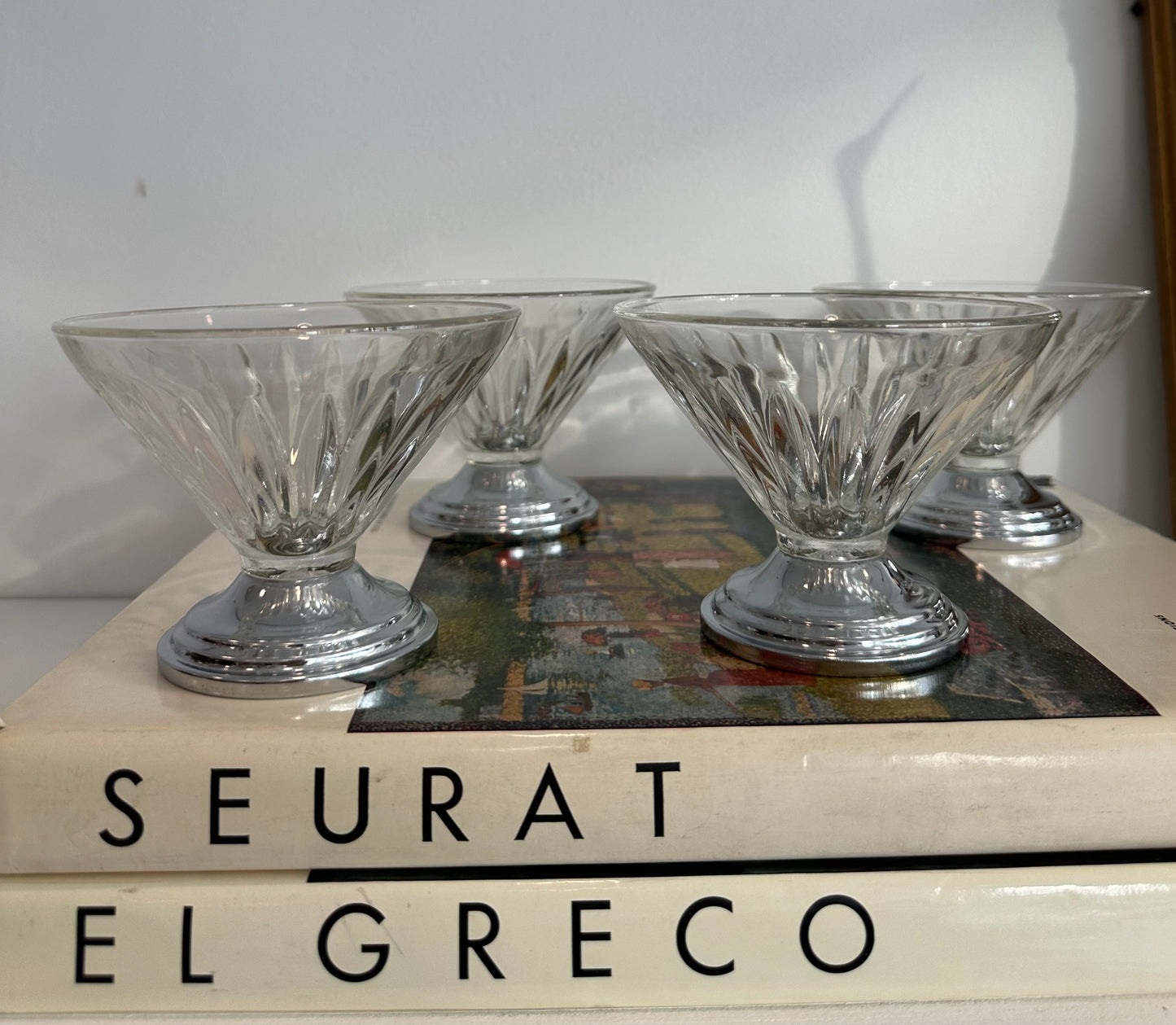 Vintage Glass MCM Dessert Glasses