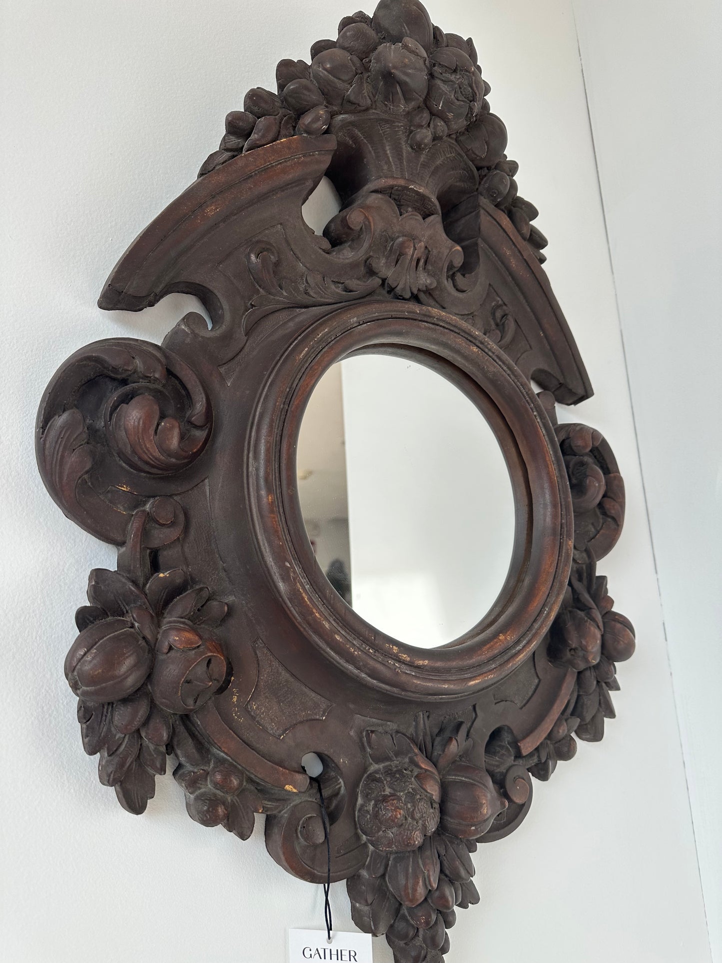 19th Century Carved Wood Mirror