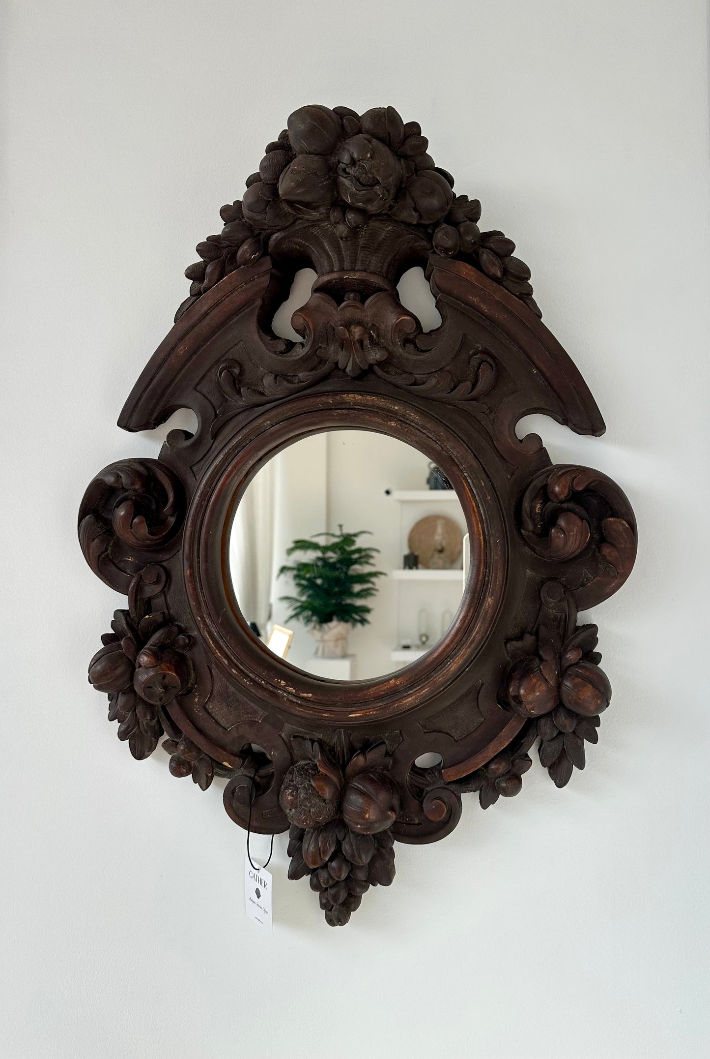 19th Century Carved Wood Mirror