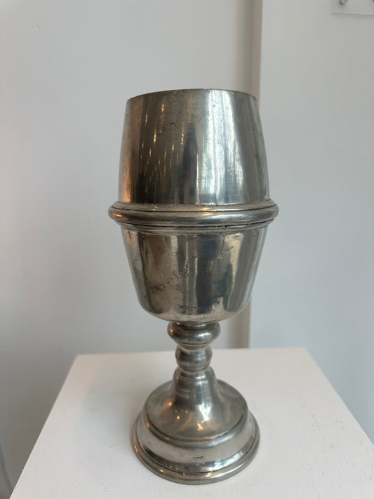 Vintage Pewter Tall Urn