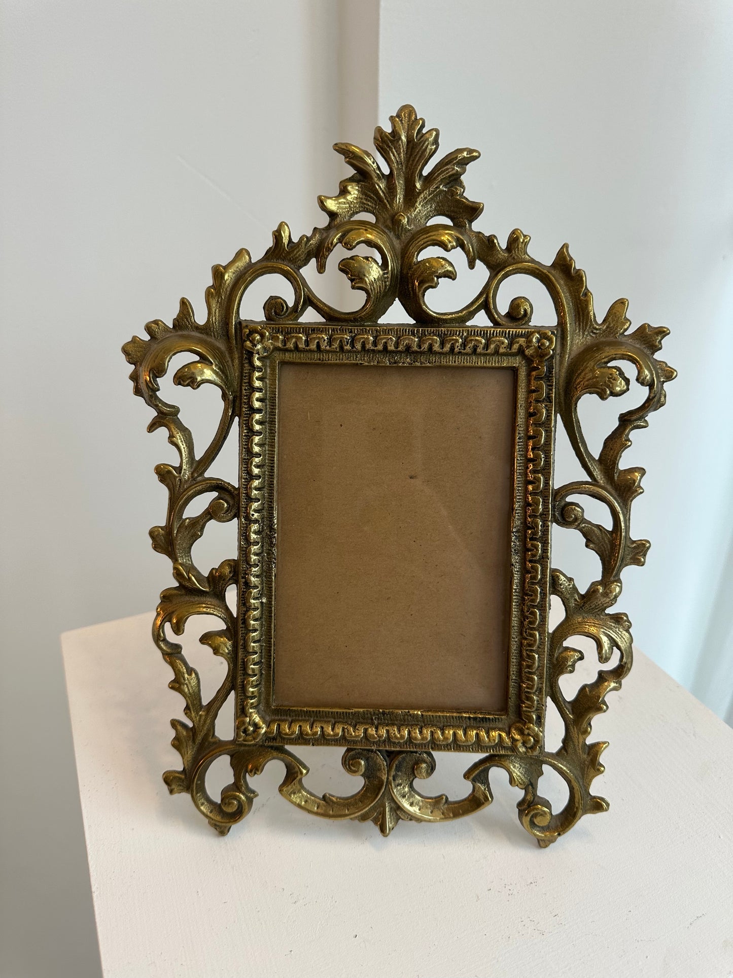 Antique Art Nouveau Solid Brass Frame