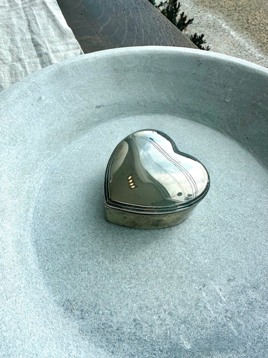 Vintage Silverplate Heart Box
