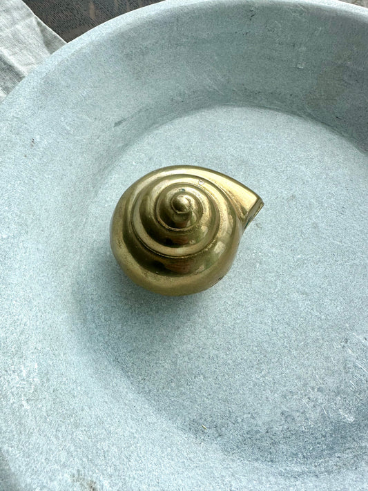 Vintage Brass Shell Box