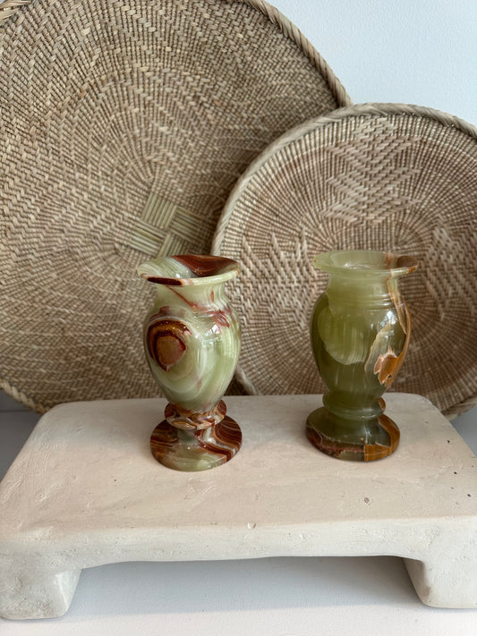 Pair of Onyx Vases
