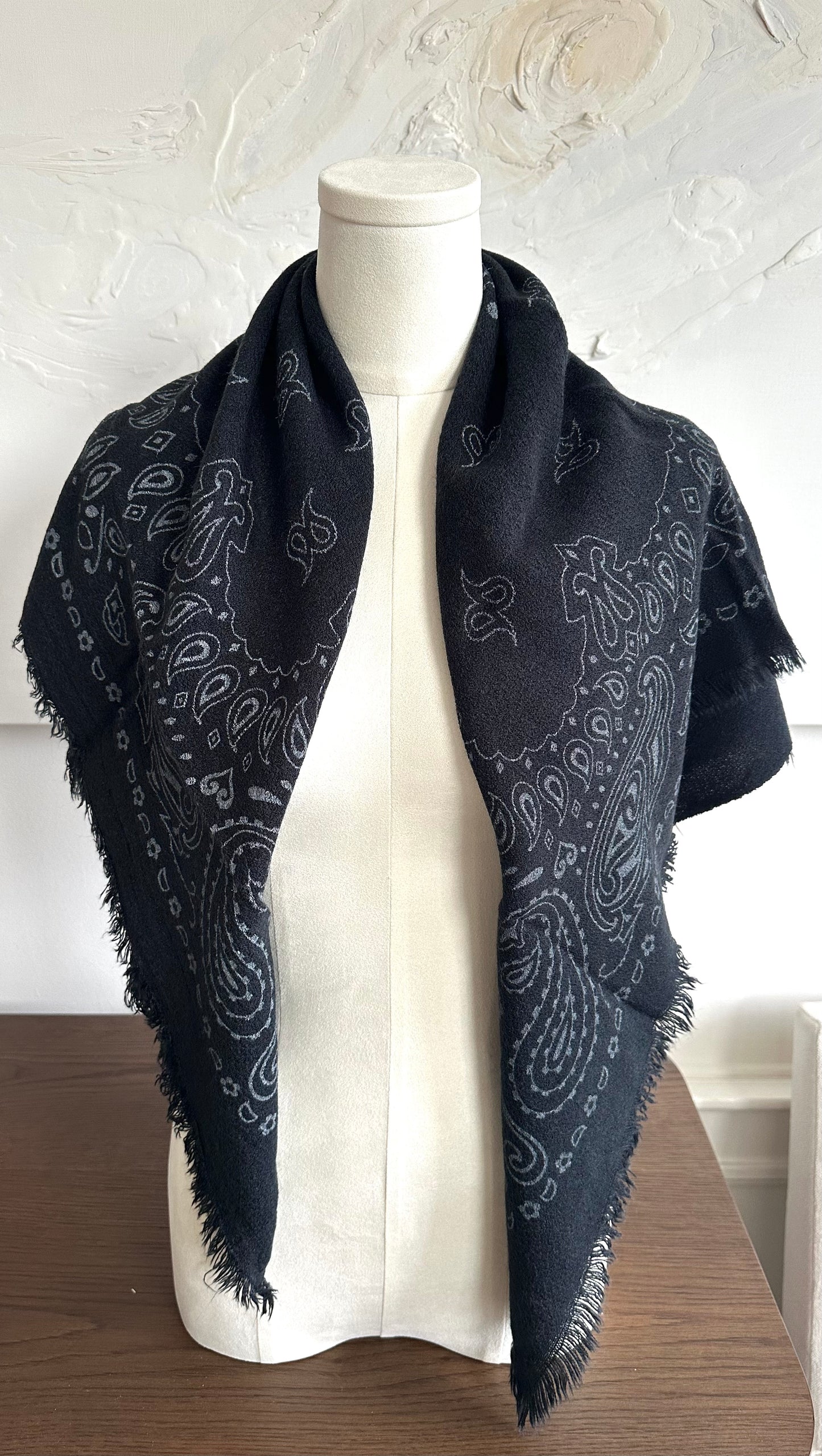 Printed Bandana Scarf- Black