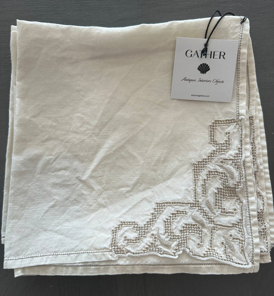 Lace Edge Dinner Napkins