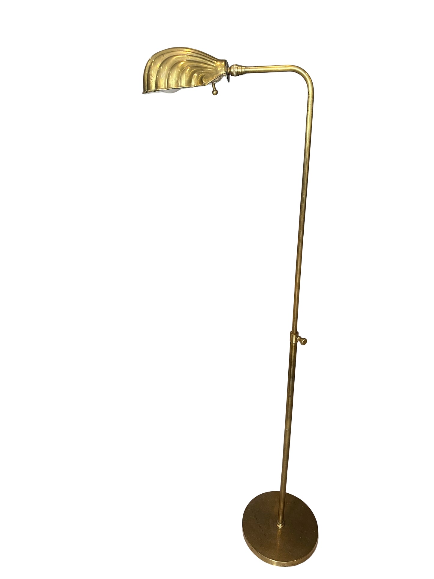 Vintage Brass Clam Shell Lamp