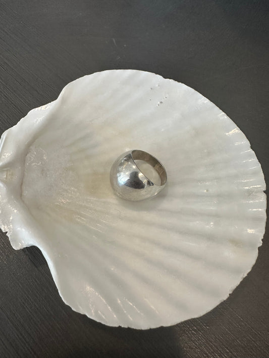Solid Silver Orb Ring
