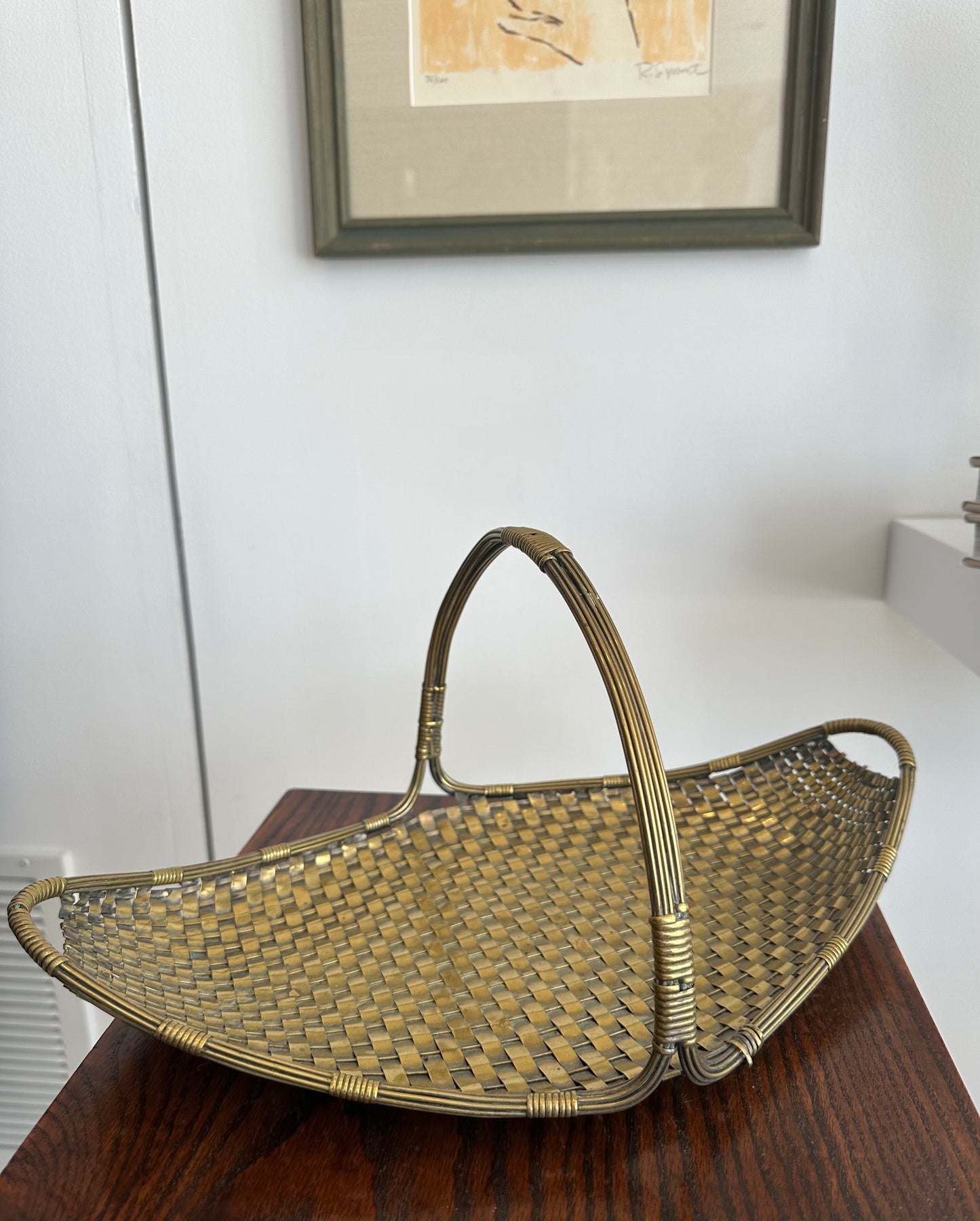 1960's French Brass Basket