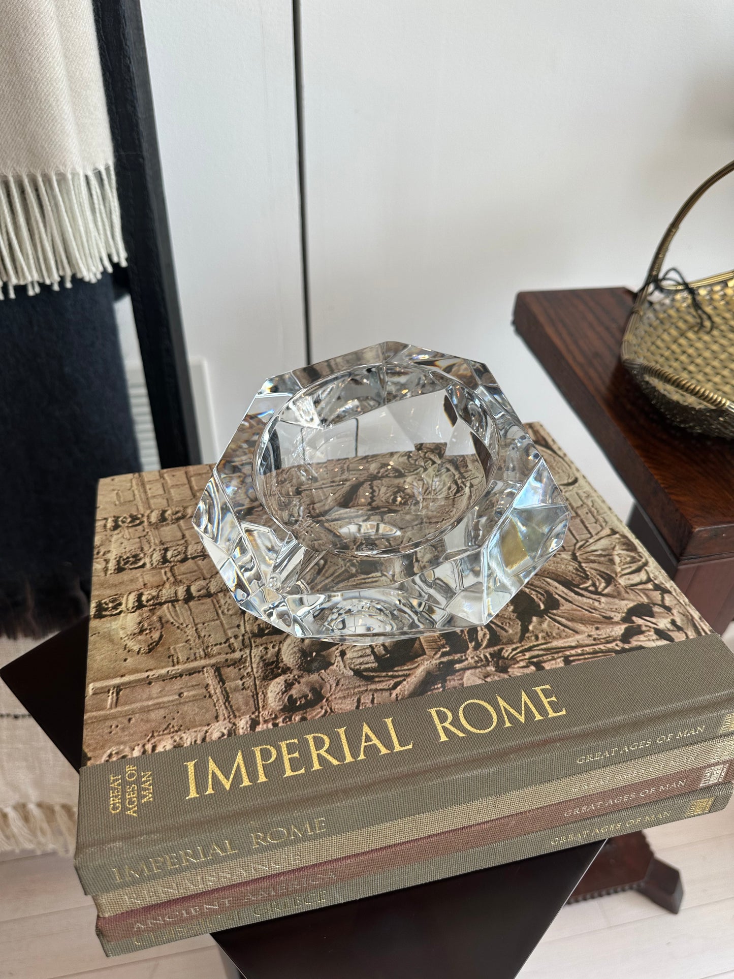 Vintage Baccarat Crystal Cut Ashtray