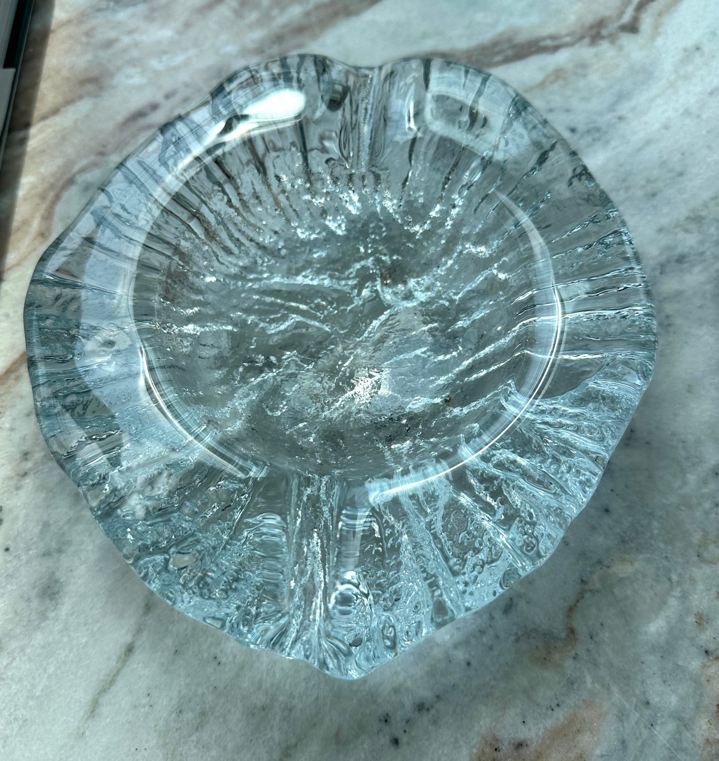 Vintage Glass Clear Ashtray