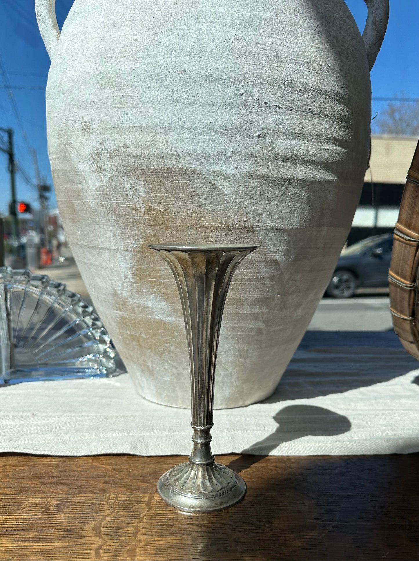 Antique Silverplate Vase