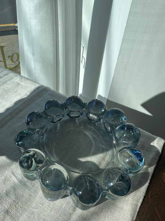 Vintage Blue Bubble Ashtray