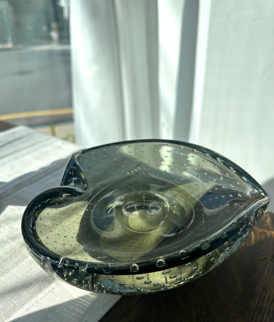 Green Heart Vintage Ashtray