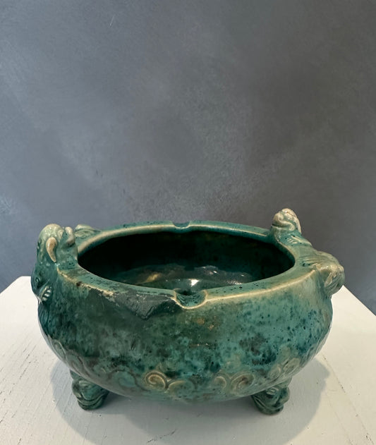Vintage Green Ashtray