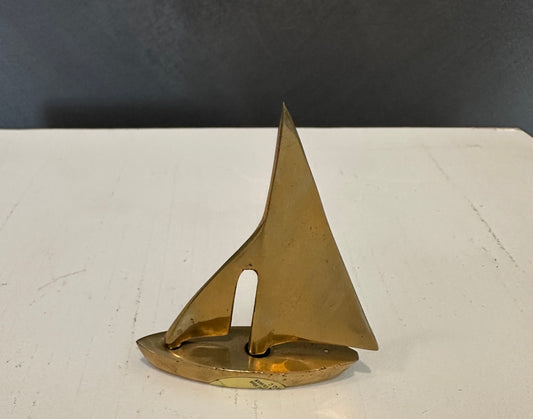 Vintage Brass Sailboat