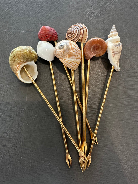 Vintage Shell Cocktail Picks