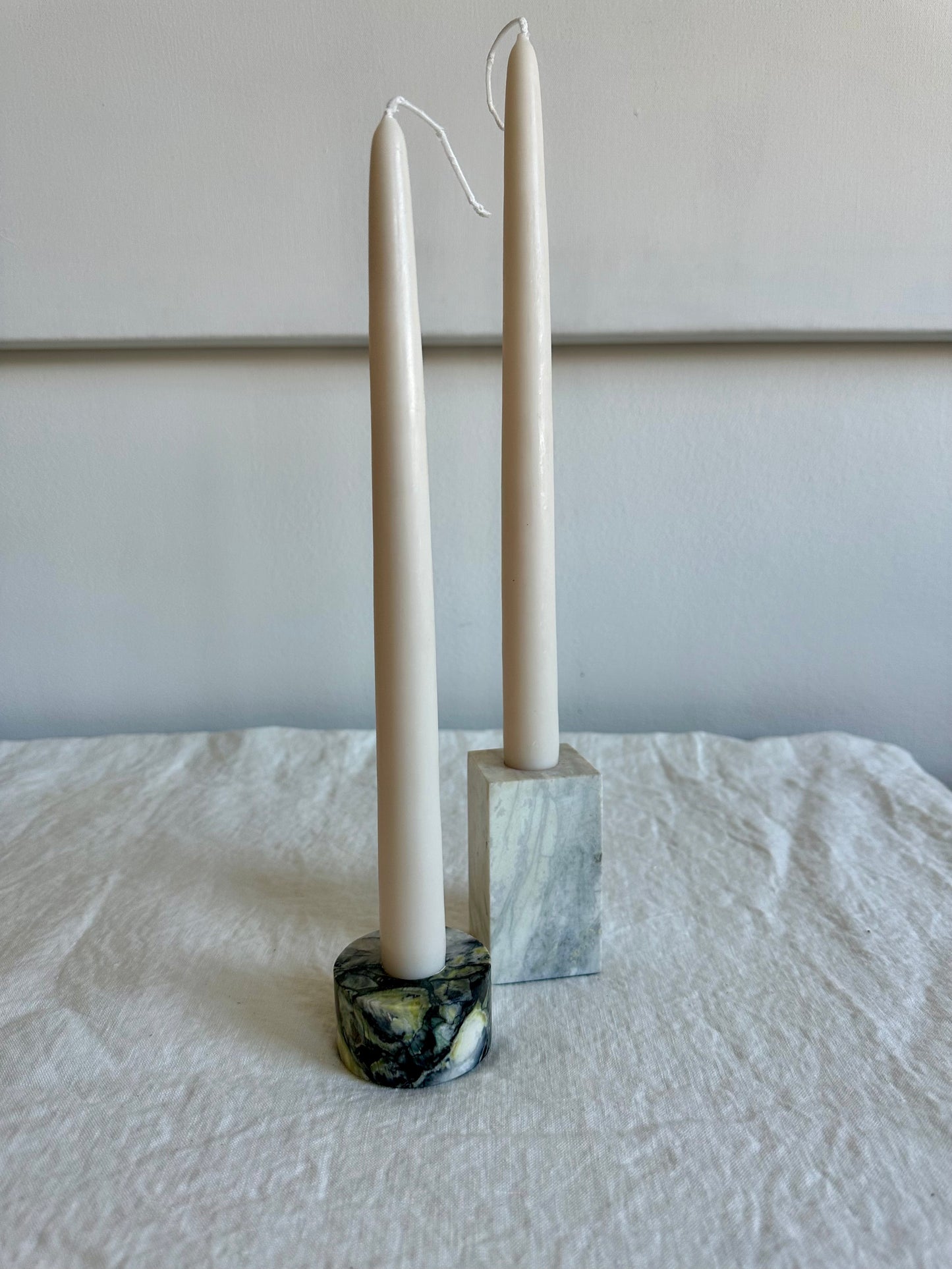 Marble Candlestick Holder Set