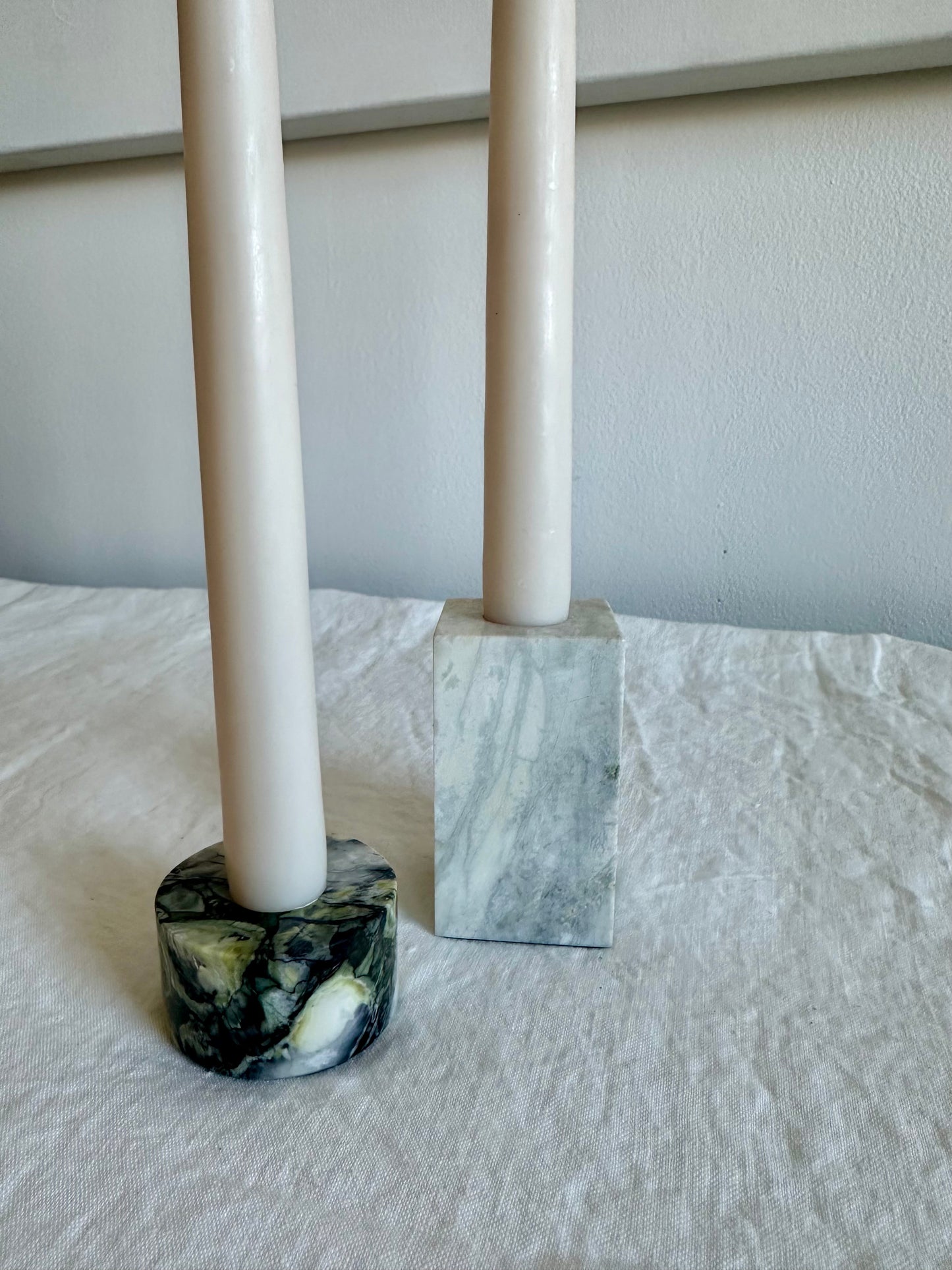 Marble Candlestick Holder Set